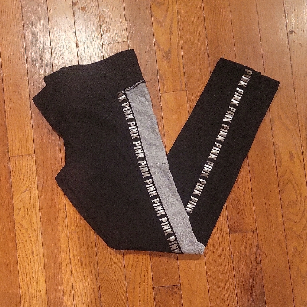 *SOLD*Victoria's Secret PINK Black and Gray Leggings